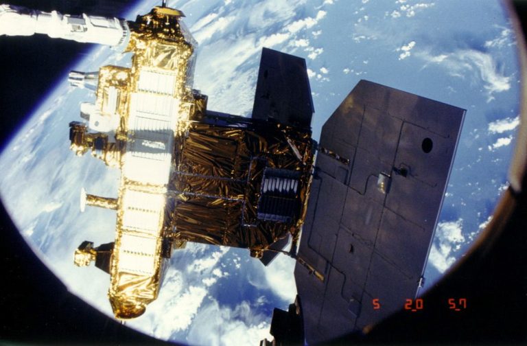 A satellite above Earth